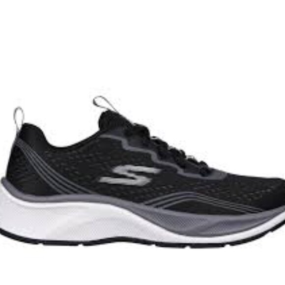 Skechers Size 7 Black and White Kids Sneakers - Picture 1 of 4